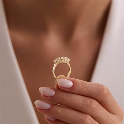 14 Ayar Altın Beştaş Yüzük