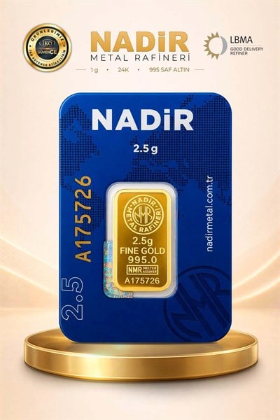 24 Ayar 2,5 Gram Külçe Altın
