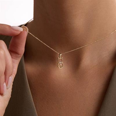 14 Ayar Altın Tasarım Kolye