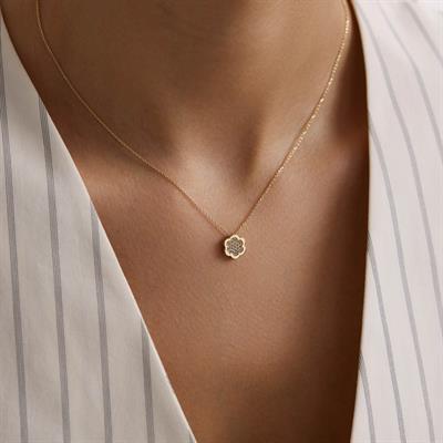 14 Ayar Altın Tasarım Kolye