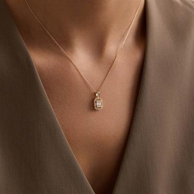 14 Ayar Altın Baget Kolye