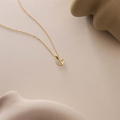 14 Ayar Altın Kalp Kolye