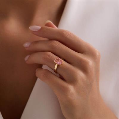 14 Ayar Renkli Taşlı Altın Yüzük