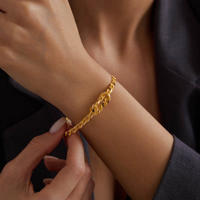 22 Ayar Düğüm Bilezik