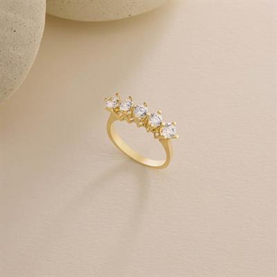 14 Ayar Altın Beştaş Yüzük