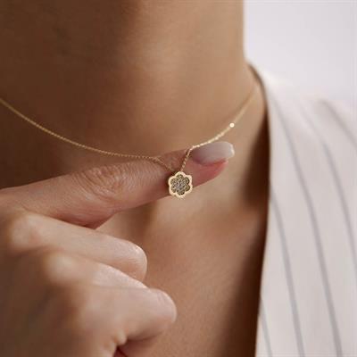 14 Ayar Altın Tasarım Kolye