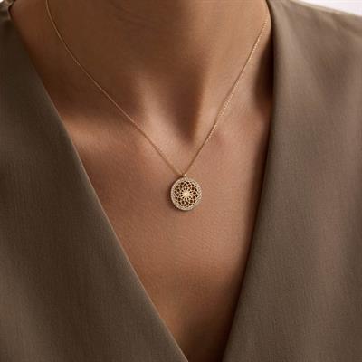 14 Ayar Altın Tasarım Kolye