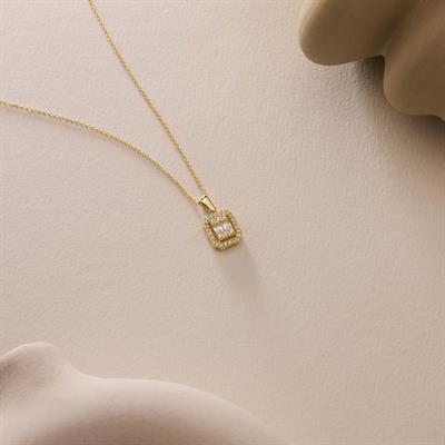 14 Ayar Altın Baget Kolye