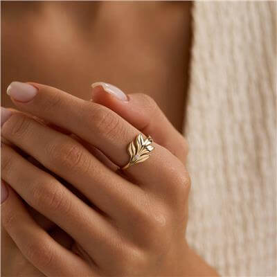 14 Ayar Minimal Yüzük