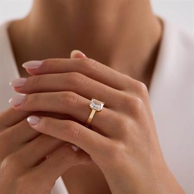 14 Ayar Renkli Taşlı Altın Yüzük