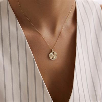 14 Ayar Altın Tasarım Kolye