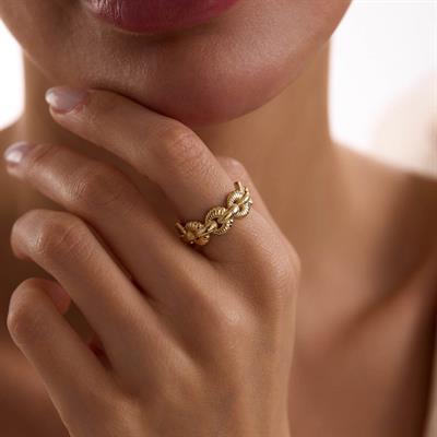 14 Ayar Tasarım Altın Yüzük