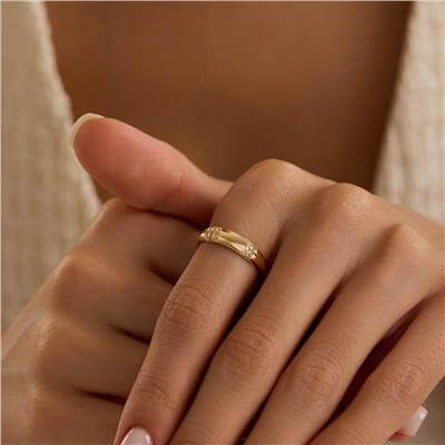 14 Ayar Minimal Yüzük