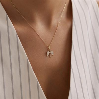 14 Ayar Altın Tasarım Kolye