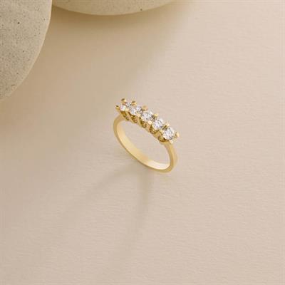 14 Ayar Altın Beştaş Yüzük