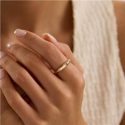 14 Ayar Minimal Yüzük