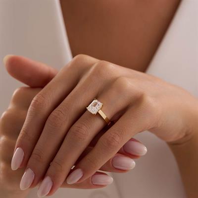 14 Ayar Renkli Taşlı Altın Yüzük