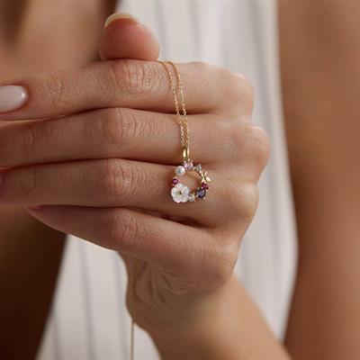 14 Ayar Altın Çiçek Kolye