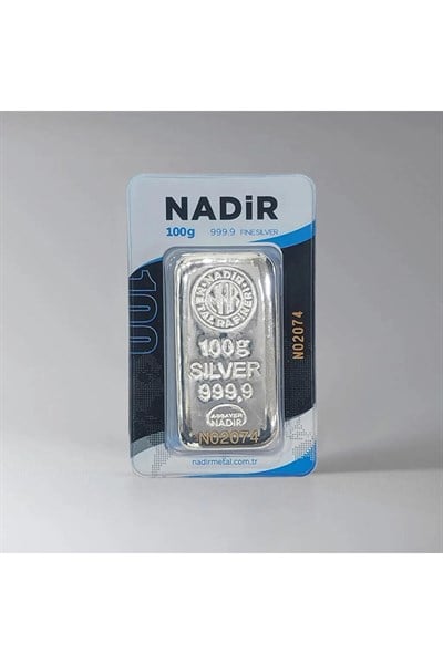 Nadir 100 Gram Külçe Gümüş