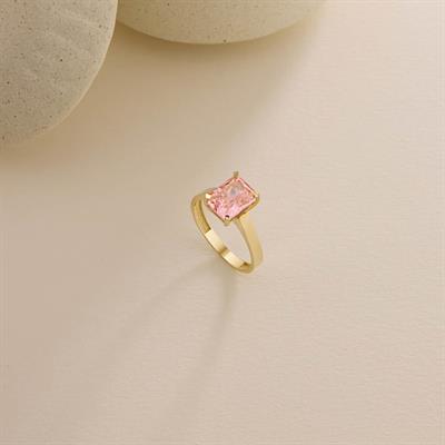 14 Ayar Renkli Taşlı Altın Yüzük