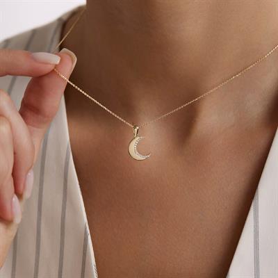 14 Ayar Altın Tasarım Kolye