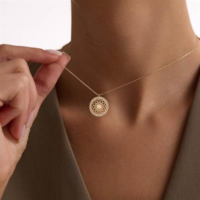 14 Ayar Altın Tasarım Kolye