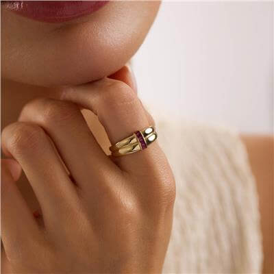 14 Ayar Minimal Yüzük