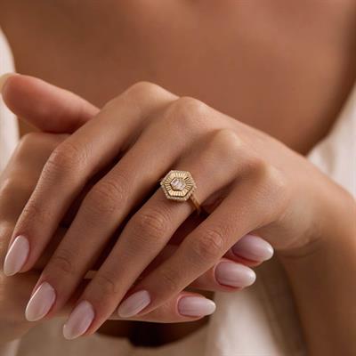 14 Ayar Altın Baget Yüzük