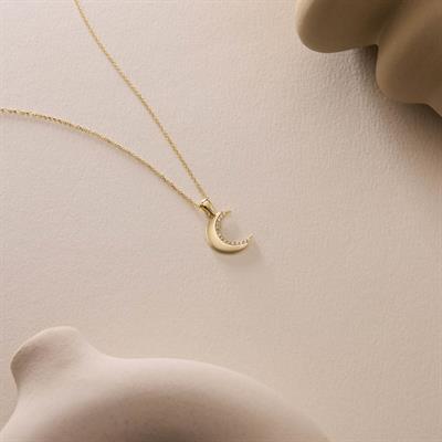 14 Ayar Altın Tasarım Kolye