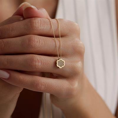 14 Ayar Altın Tasarım Kolye