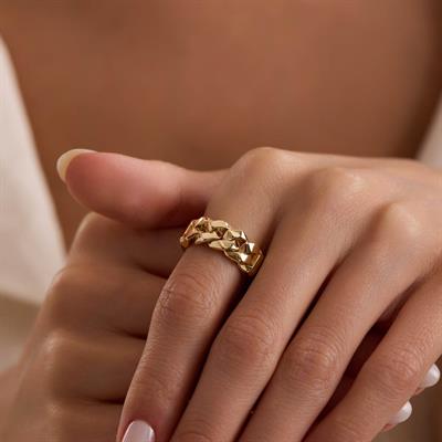 14 Ayar Tasarım Altın Yüzük