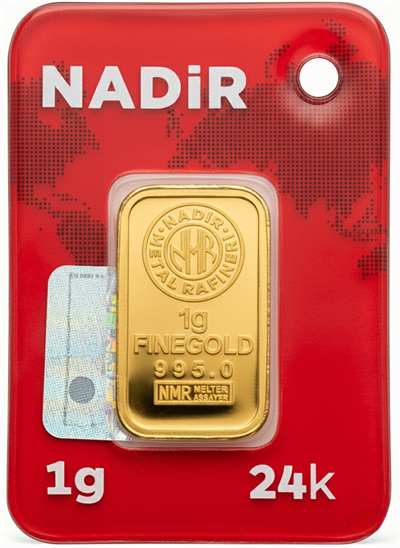 GAR 24 Ayar 1 Gram Külçe Altın