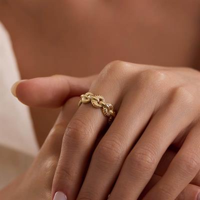 14 Ayar Tasarım Altın Yüzük