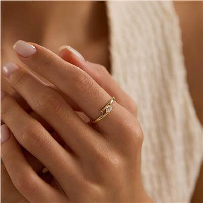 14 Ayar Minimal Yüzük