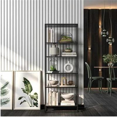 Beyaz Plus Akustik Ahşap Duvar Paneli MDF Siyah Keçe 3 Tarafı Kaplı 9 mm Çıta 100 x 275 Beyaz