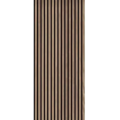 Teak Renk Akustik Ahşap Duvar Paneli