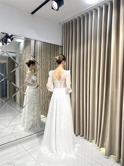 Beyaz Dantel Model Abiye Elbise | Kaleiçi Yıldızlar
