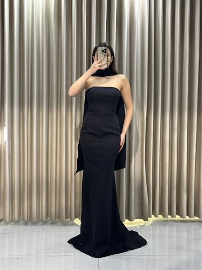 Siyah Straplez Balık Model Abiye Elbise | Kaleiçi Yıldızlar