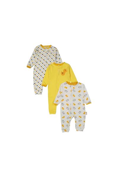 UNISEX 9/18 AY FERMUARLI ÖRDEK BASKILI TULUM