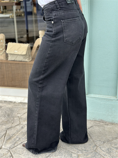 Siyah wide leg jean