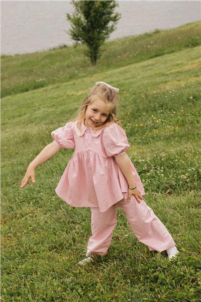 Poplin Alt-Üst Takım Pembe
