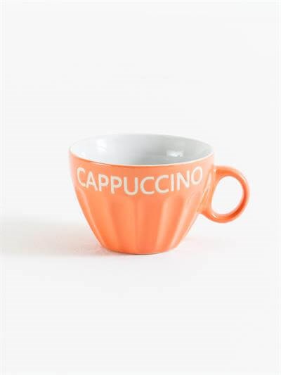 Cappuccino Turuncu Porselen Kupa