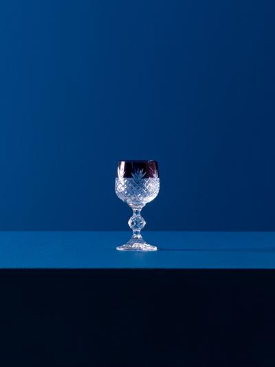 Renkli Kristal Şarap Kadehi Seti – 6lı Yıldız Kesim