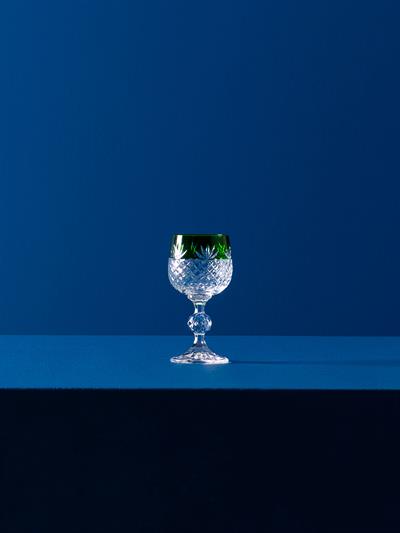 Renkli Kristal Şarap Kadehi Seti – 6lı Yıldız Kesim