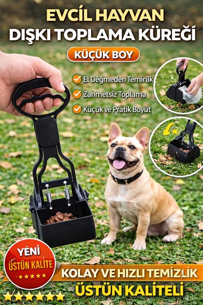 Köpek Dışkı Toplama Küreği Küçük Boy Katlanabilir Taşınabilir Pratik Evcil Hayvan Aparatı