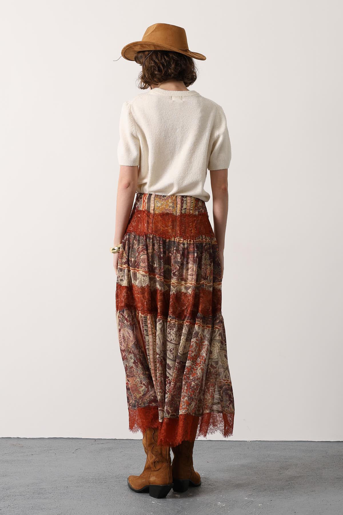 DANTELLİ UZUN ETEK - Multi Color