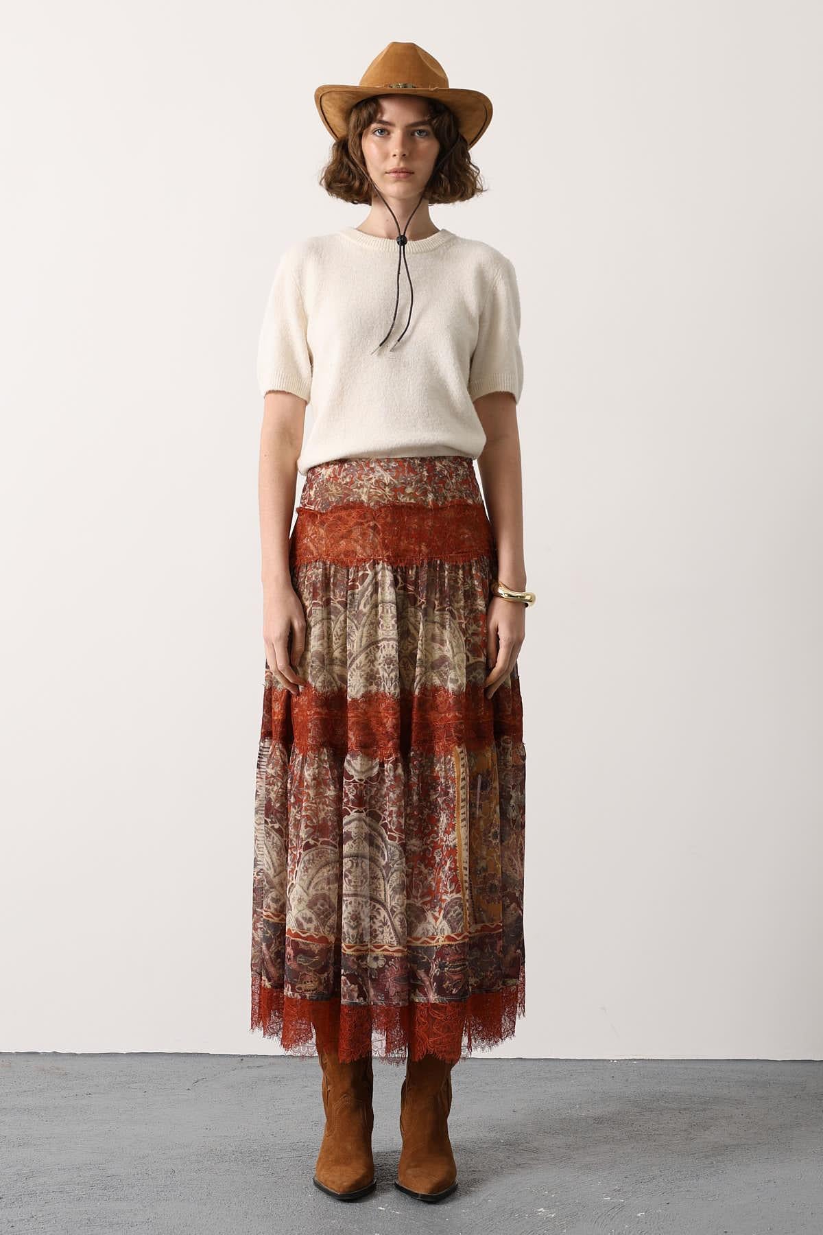 DANTELLİ UZUN ETEK - Multi Color