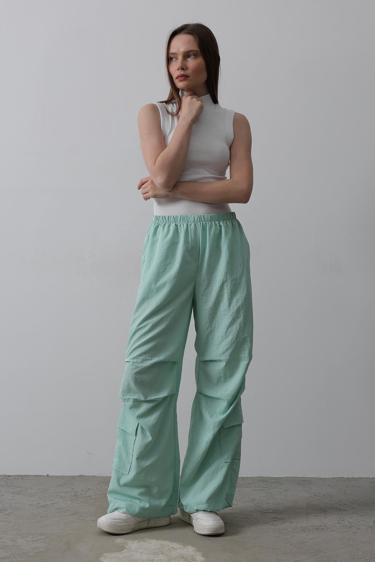 Paraşüt Cargo Pantolon - Mint