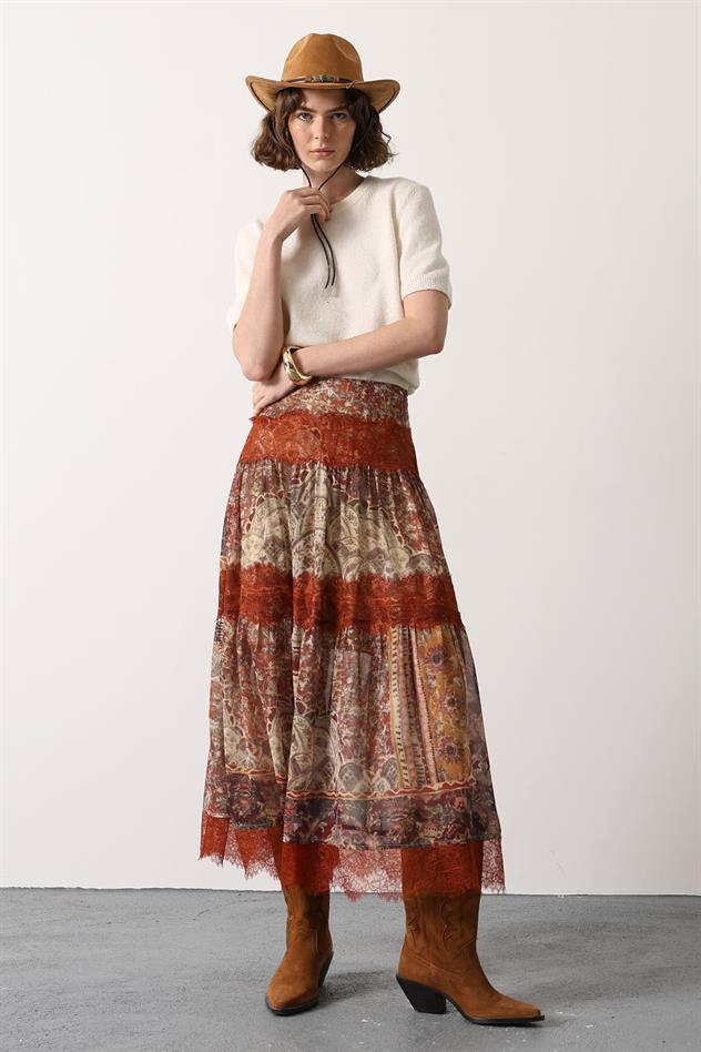 DANTELLİ UZUN ETEK - Multi Color