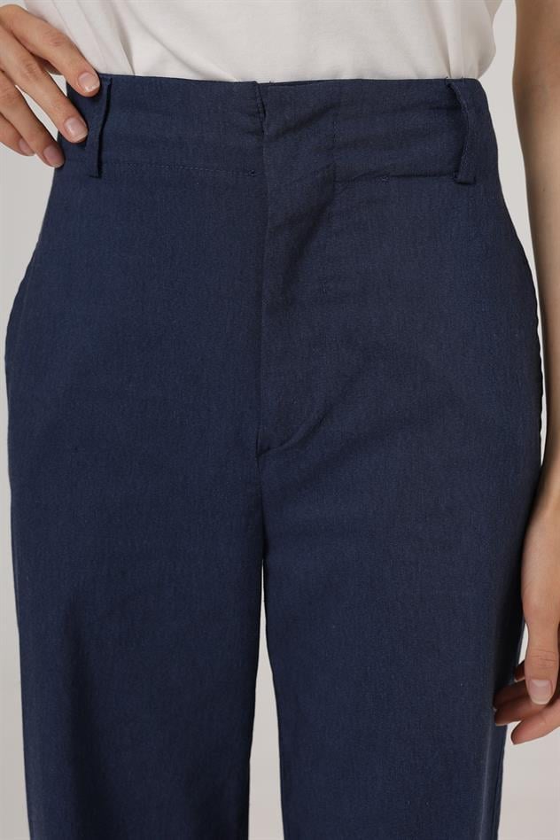 Duble Paça Pantolon - İndigo